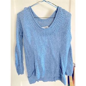 Quarter Sleeve Woven Sweater